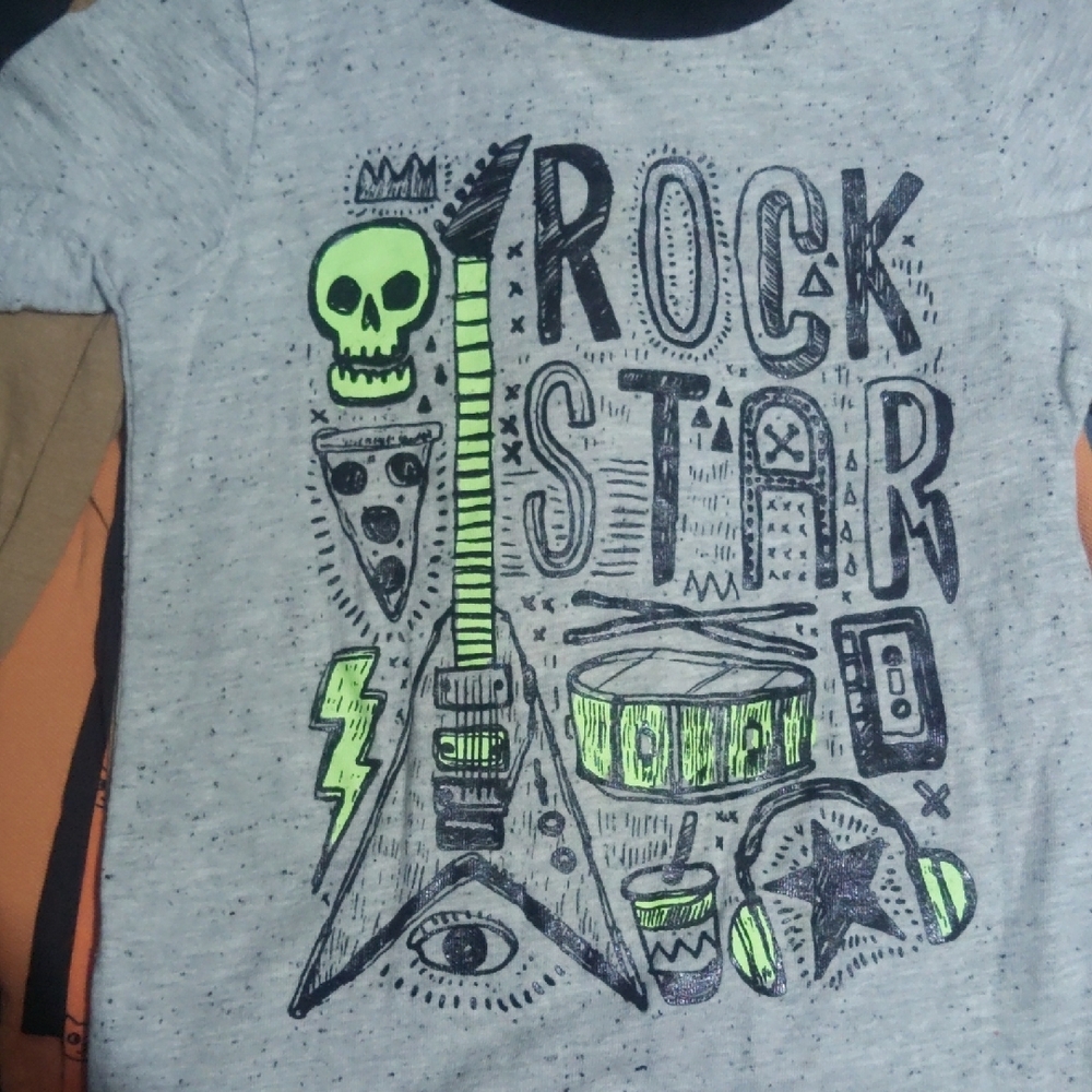 Gray Rock Star Kids Shirt